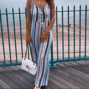 Striped jumpsuit